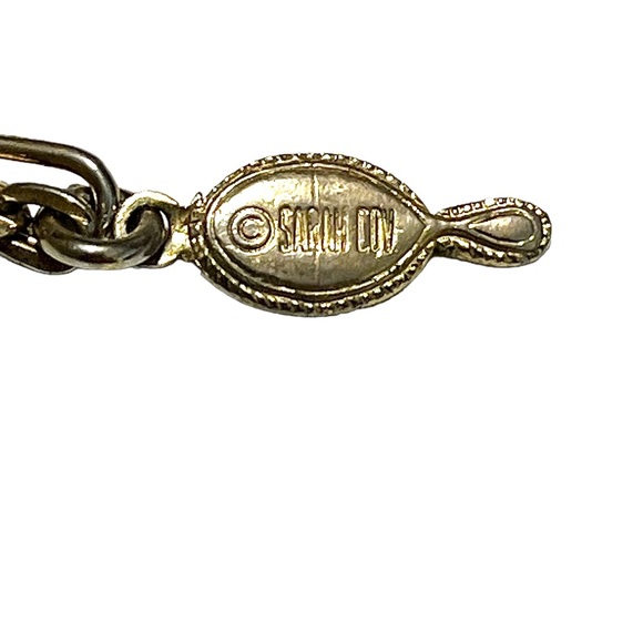 Large Vintage Geometric Sarah Conventey Rectangular Necklace - Picture 4 of 6